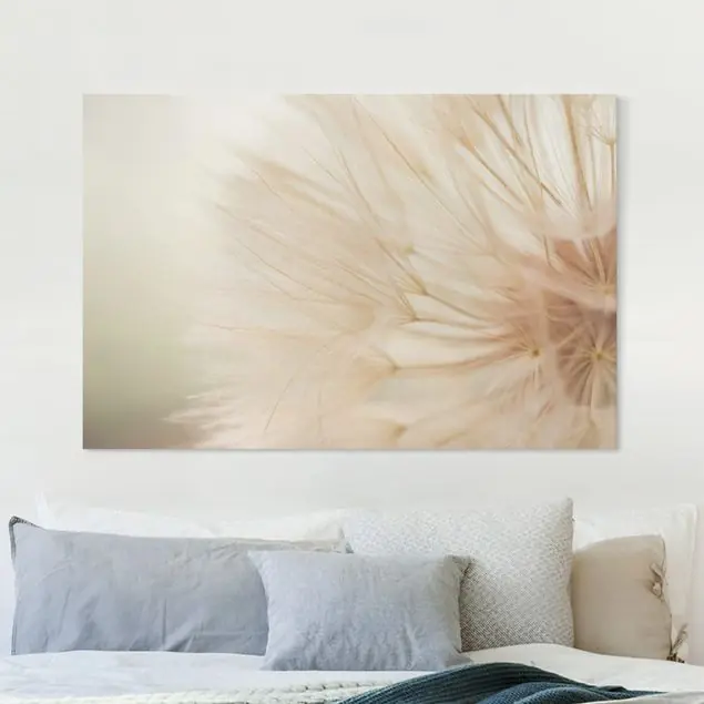 Kostenfreie Lieferung Weiche Pusteblume Leinwandbild • hergestellt in Deutschland • langlebiges Canvas mit Holzkeilrahmen • klassische Struktur • 260 g/m²