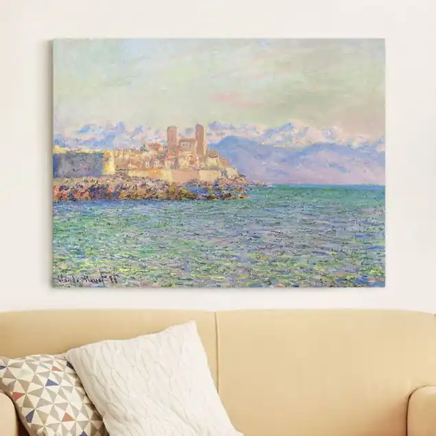 Claude Monet - Antibes-Le Fort Leinwandbild • hergestellt in Deutschland • langlebiges Canvas mit Holzkeilrahmen • klassische Struktur • 260 g/m² Preisreduziert