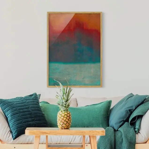 Ausverkauf Zuhause am Meer Bild mit Rahmen in Manufakturqualität • Eiche naturbelassen • inkl. Rahmung von Hand • Made in Germany