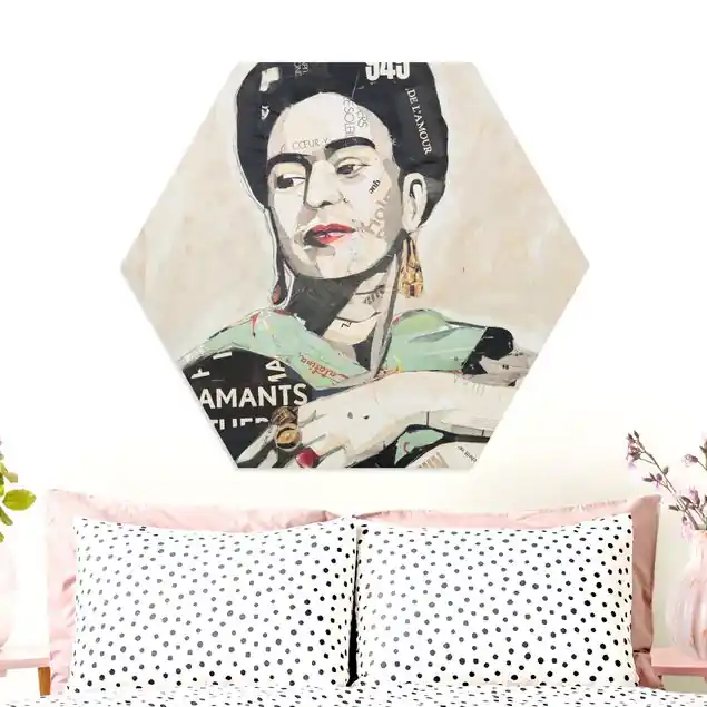 Frida Kahlo - Collage No.4 Hexagon-Forexbild Heißes Angebot