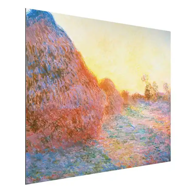 Claude Monet - Strohschober Alu-Dibond Outdoor Bild Top-Preis