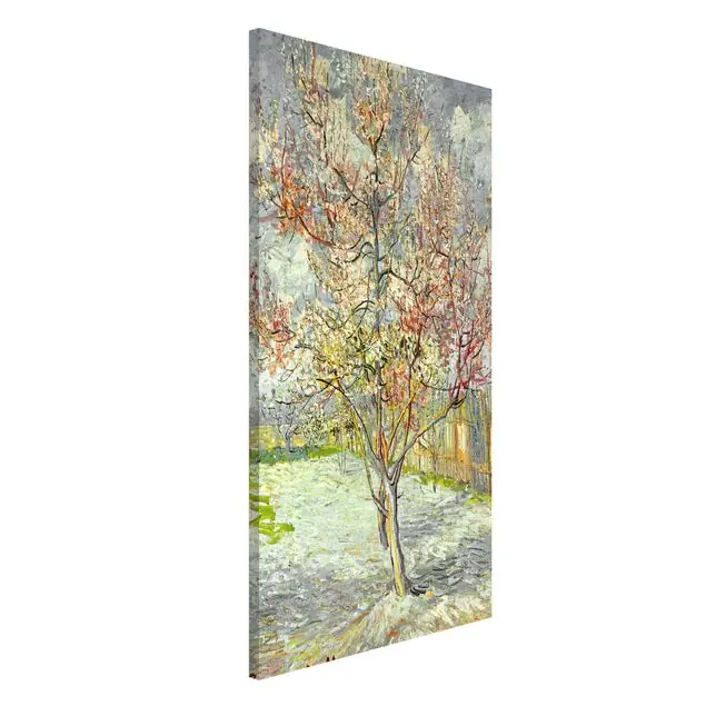 Neu Vincent van Gogh - Blühende Pfirsichbäume Magnettafel - Hochformat 3:4