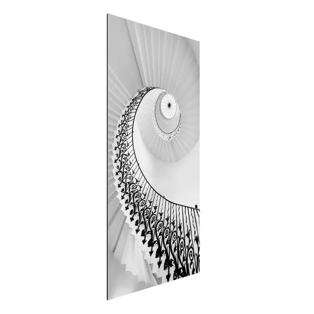 Floraler Treppenaufgang zum Licht Alu-Dibond Outdoor Bild Angebot