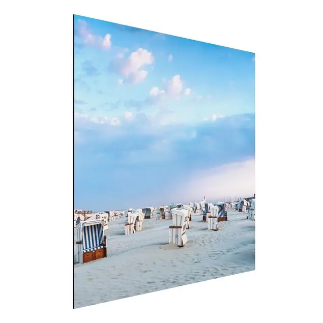 Top-Seller Strandkörbe an der Nordsee Alu-Dibond Outdoor Bild