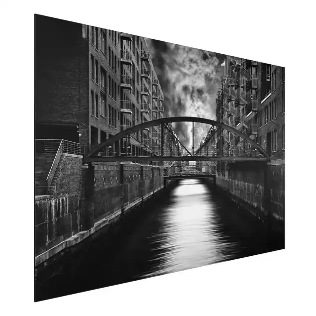 Hamburgs andere Seite Alu-Dibond Outdoor Bild Neue Ware