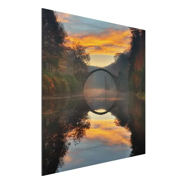 Solange Der Vorrat Reicht Märchenbrücke Alu-Dibond Outdoor Bild