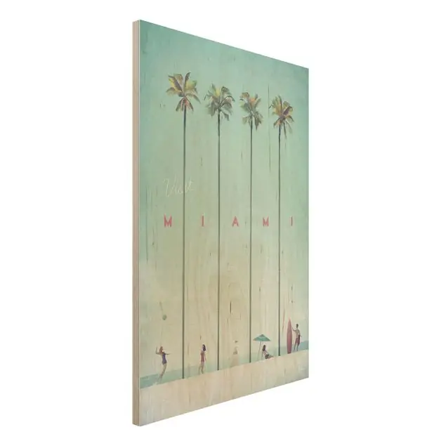 Reiseposter - Miami Holzbild - Hochformat 2:3 Sonderangebot