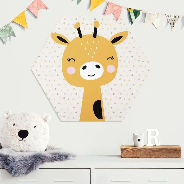 Schnäppchen Baby Giraffe Hexagon-Forexbild