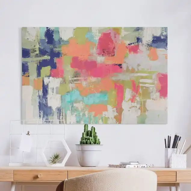Sommerliches Gewirr Leinwandbild • hergestellt in Deutschland • langlebiges Canvas mit Holzkeilrahmen • klassische Struktur • 260 g/m² Günstig