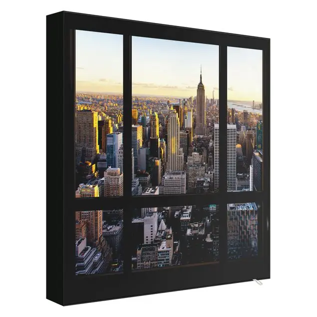 Schneller Versand Fensterblick am Abend über New York Wechselbild