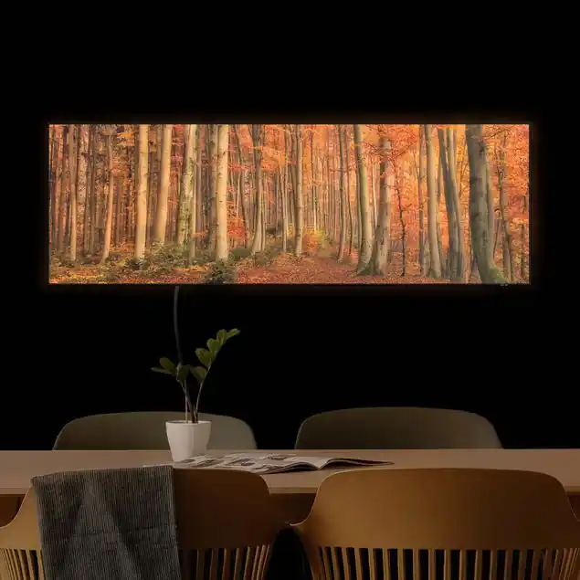Herbstspaziergang LED-Wechselbild Neu Im Sortiment