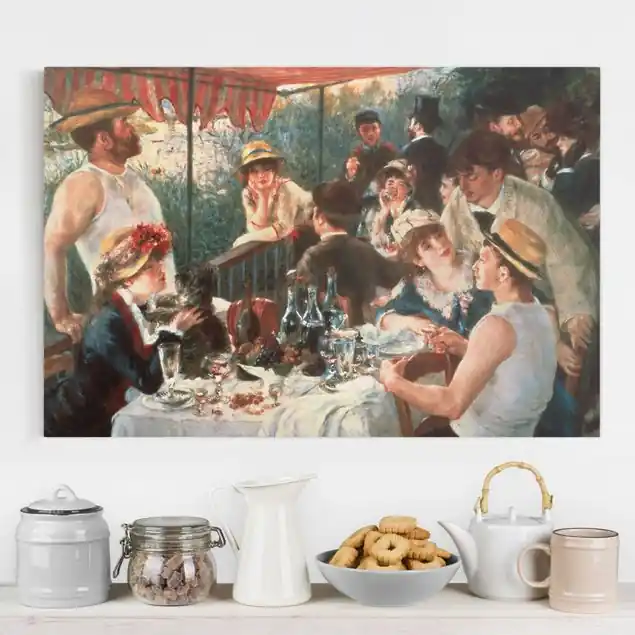 Auguste Renoir - Das Frühstück der Ruderer Leinwandbild • hergestellt in Deutschland • langlebiges Canvas mit Holzkeilrahmen • klassische Struktur • 260 g/m² Schnäppchen