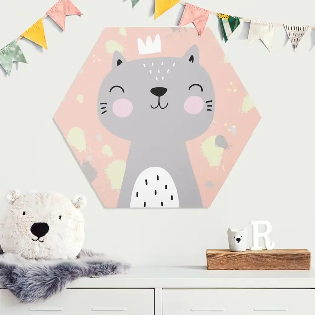Knallerangebot Freche Katze Hexagon-Forexbild