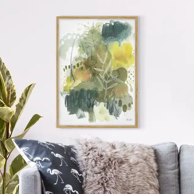 Ausverkauf Das Gold der Natur Bild mit Rahmen in Manufakturqualität • Eiche naturbelassen • inkl. Rahmung von Hand • Made in Germany