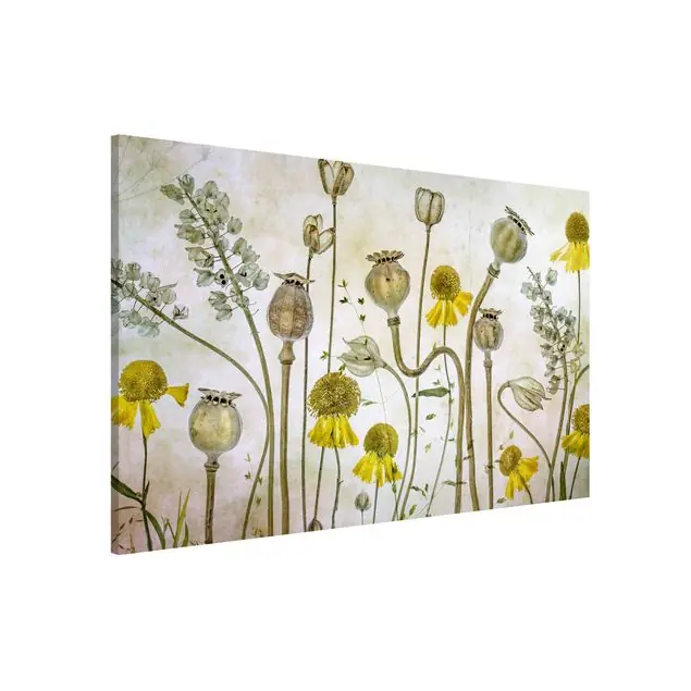 Mohn und Helenium Magnettafel - Querformat 3:2 Kostenfreie Lieferung