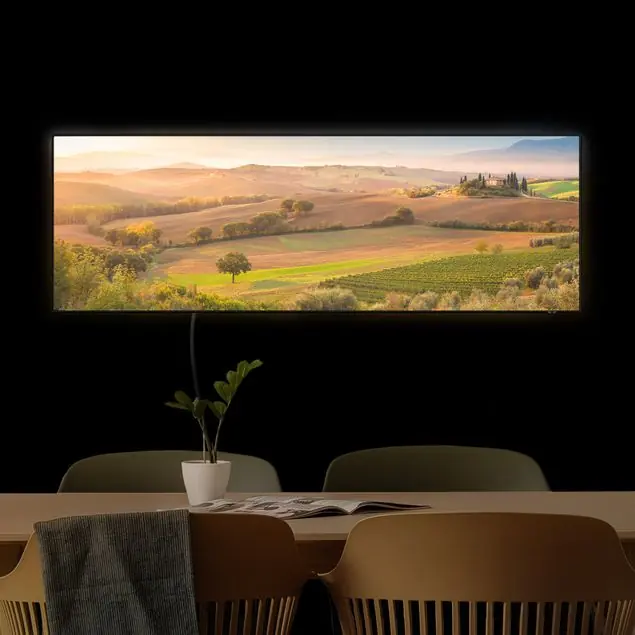 Olivenhain in der Toskana LED-Wechselbild Preiswert