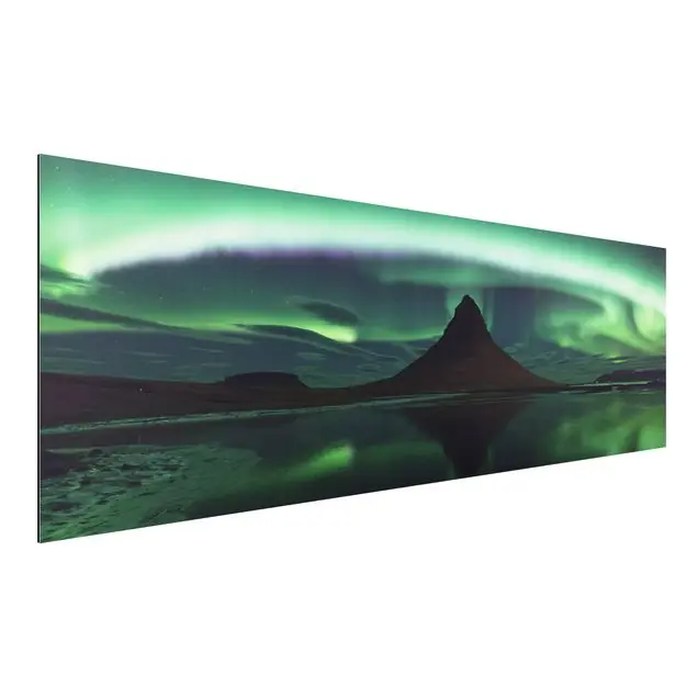 Polarlicht in Island Alu-Dibond Outdoor Bild Nur Heute