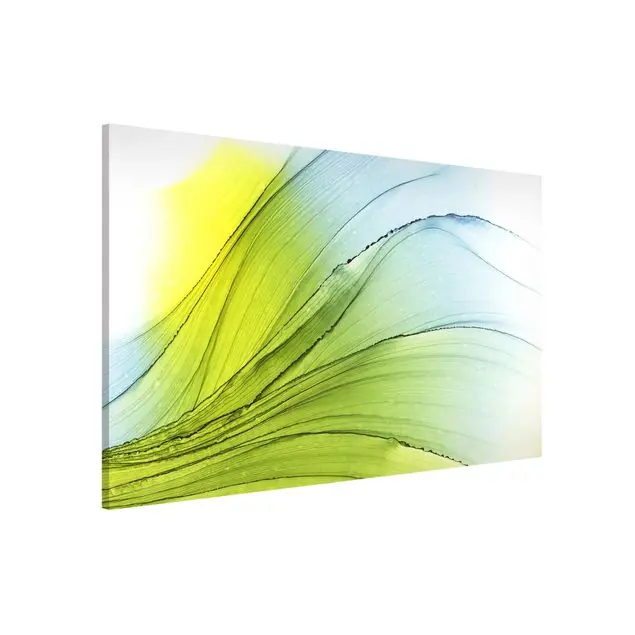 Meliertes Gelb mit Himmelblau Magnettafel Expressversand