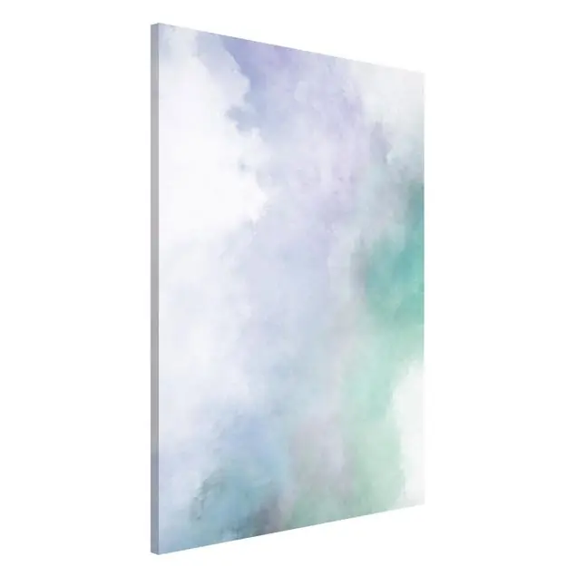 Beliebt Aquarellstruktur Symbiose Blau Grün Magnettafel