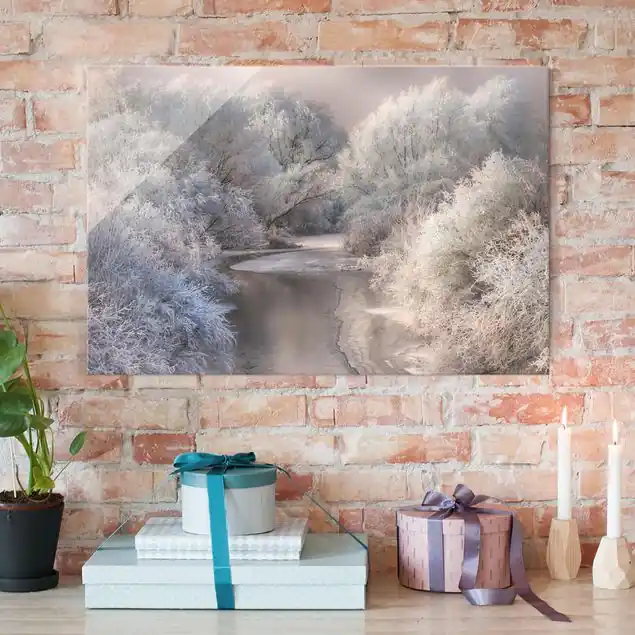 Winter Song Glasbild - Querformat Sonderangebot