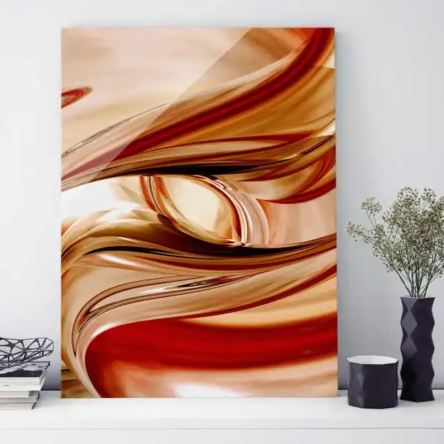 Neue Kollektion Mandalay Glasbild - Hochformat