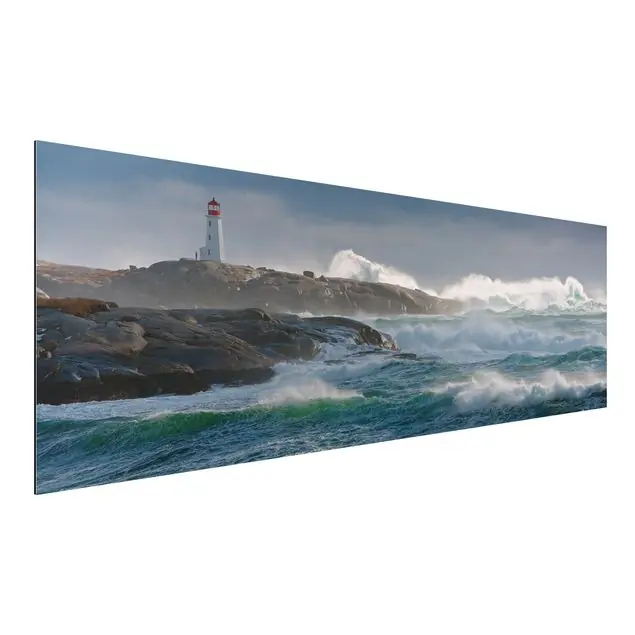 Heißes Angebot Im Schutz des Leuchtturms Alu-Dibond Outdoor Bild