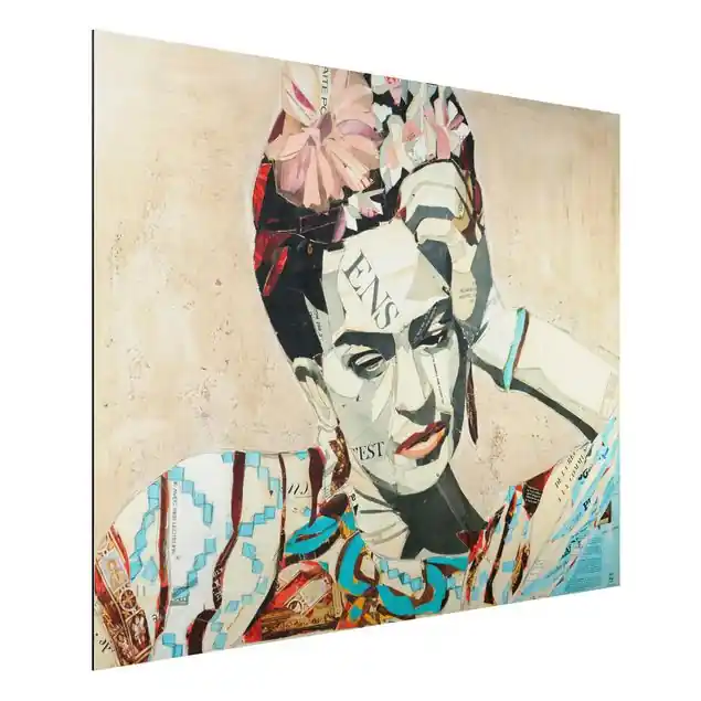 Frida Kahlo - Collage No.1 Alu-Dibond Outdoor Bild Heißes Angebot