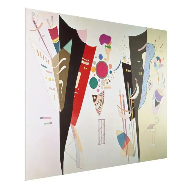 Günstig Wassily Kandinsky - Wechselseitiger Gleichklang Alu-Dibond Outdoor Bild