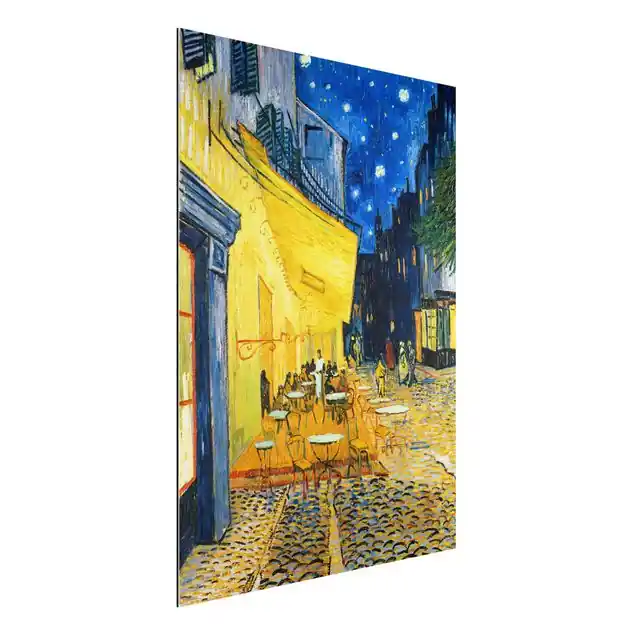 Vincent van Gogh - Café-Terrasse in Arles Alu-Dibond Outdoor Bild Geprüft