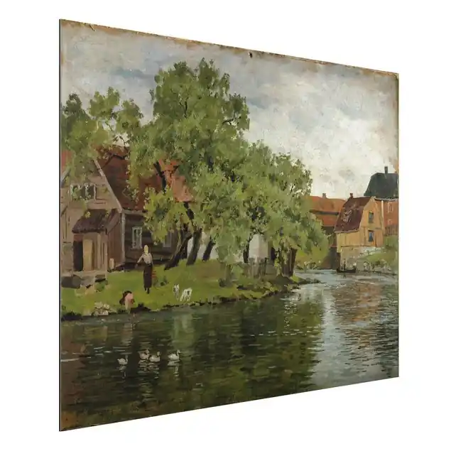 Sofort Bestellen Edvard Munch - Fluss Akerselven Alu-Dibond Outdoor Bild