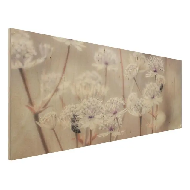 Federleichte Wildblumen Holzbild Sichere Zahlung