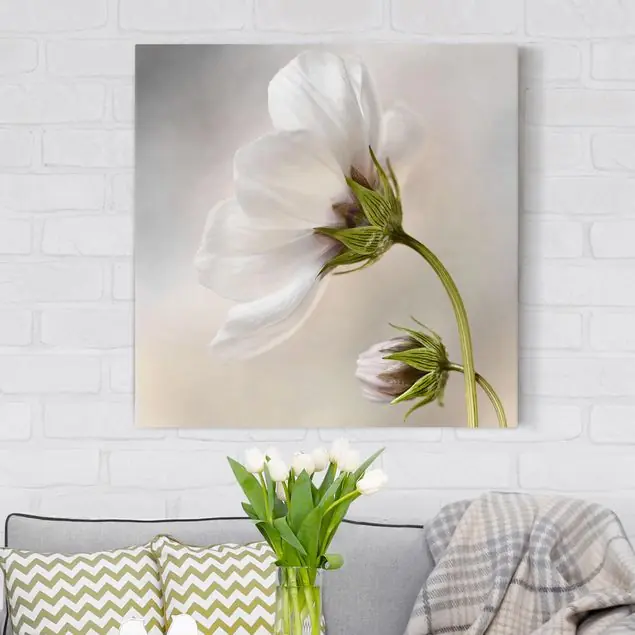 Himmlischer Blütentraum Leinwandbild • hergestellt in Deutschland • langlebiges Canvas mit Holzkeilrahmen • klassische Struktur • 260 g/m² Garantierte Lieferung