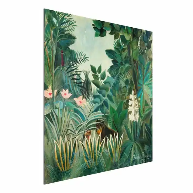 Gratis Versand Henri Rousseau - Dschungel am Äquator Alu-Dibond Outdoor Bild