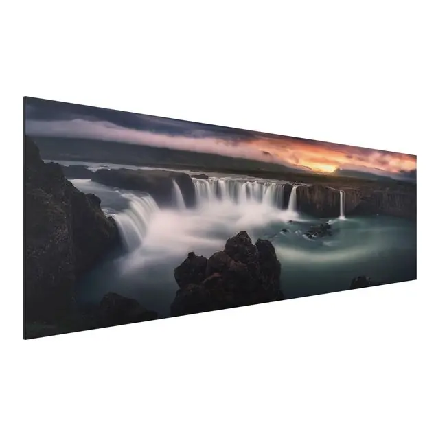 Goðafoss Wasserfall in Island Alu-Dibond Outdoor Bild Wochenendangebot