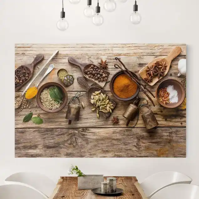 Würzmischung Leinwandbild • hergestellt in Deutschland • langlebiges Canvas mit Holzkeilrahmen • klassische Struktur • 260 g/m² Must-Have