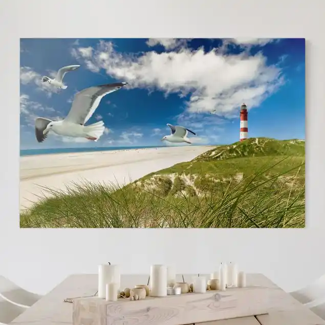 Top-Seller Dune Breeze Leinwandbild • hergestellt in Deutschland • langlebiges Canvas mit Holzkeilrahmen • klassische Struktur