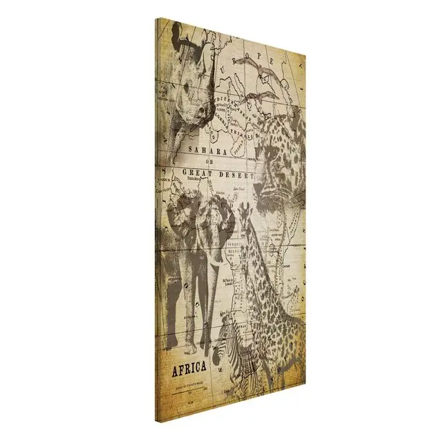 Sonderaktion Vintage Collage - Africa Wildlife Magnettafel