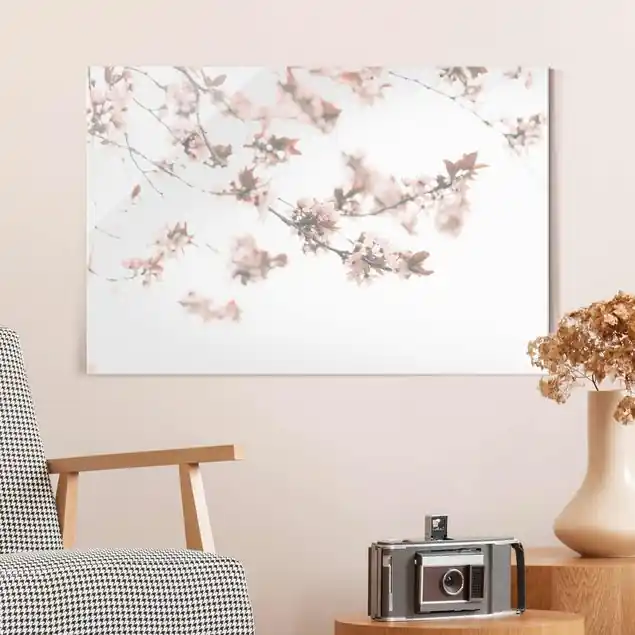 Top-Angebot Erinnerungen an den Frühling Glasbild