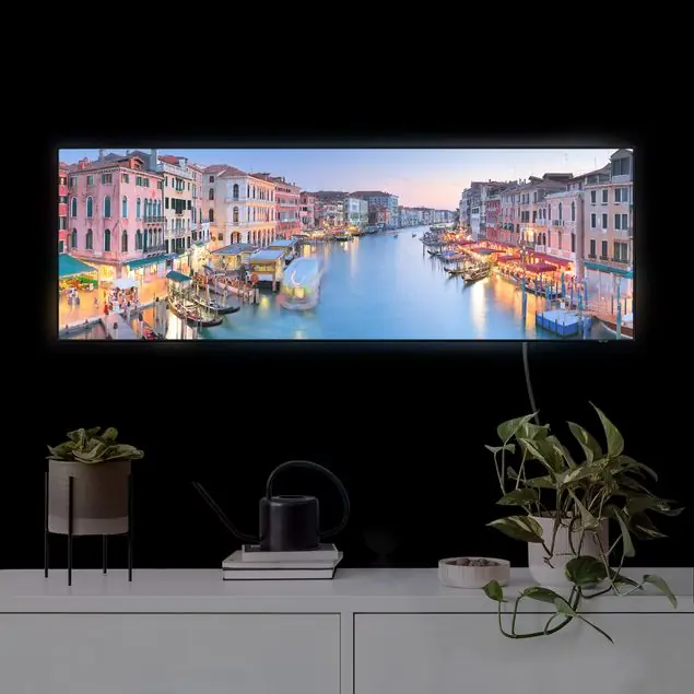 Angebot Abendstimmung auf Canal Grande in Venedig LED-Wechselbild