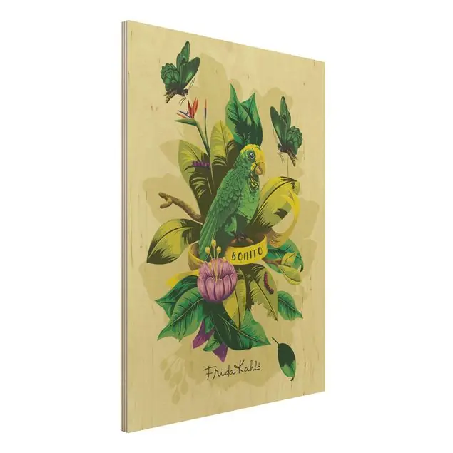 Frida Kahlo - Bonito Holzbild - Hochformat 3:4 Letzte Chance