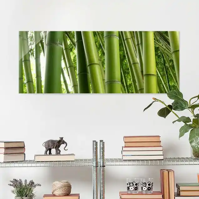 Jetzt Kaufen Bamboo Trees No.1 Glasbild - Panorama
