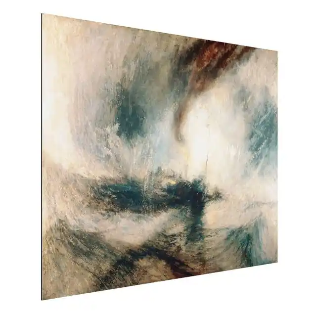 William Turner - Schneesturm über Meer Alu-Dibond Outdoor Bild Kostenloser Rückversand