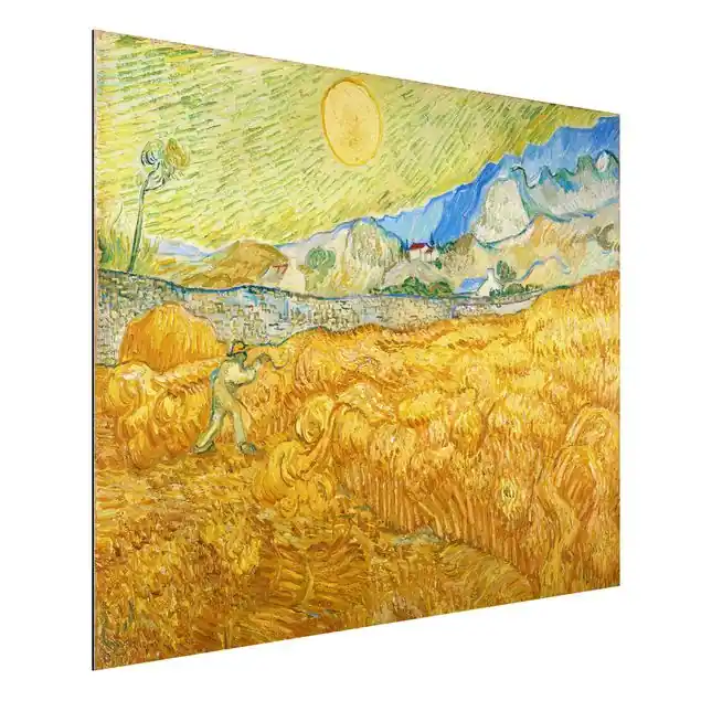 Sofort Bestellen Vincent van Gogh - Kornfeld mit Schnitter Alu-Dibond Outdoor Bild