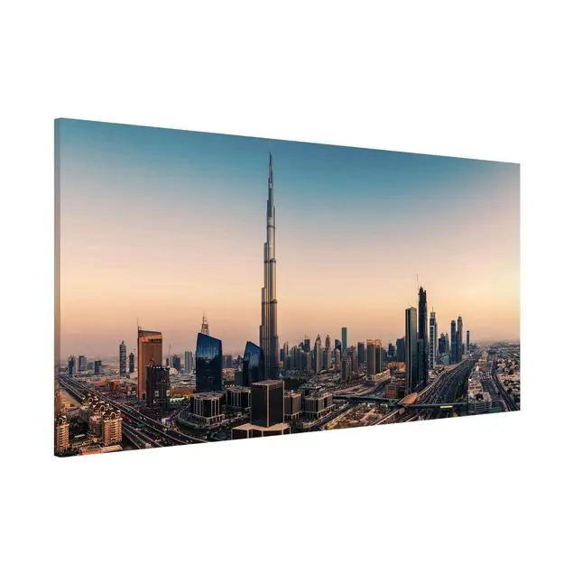 Abendstimmung in Dubai Magnettafel - Querformat 2:1 Sonderangebot