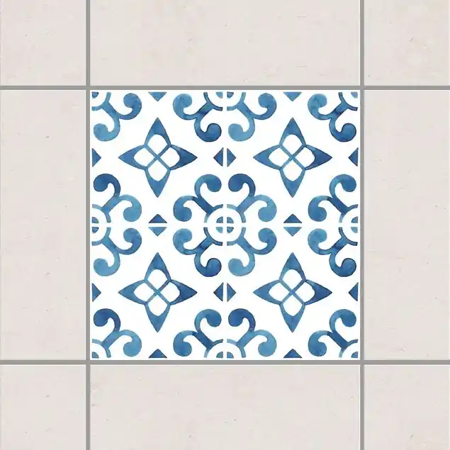 Nur Heute Blau Weiß Muster Serie No.5