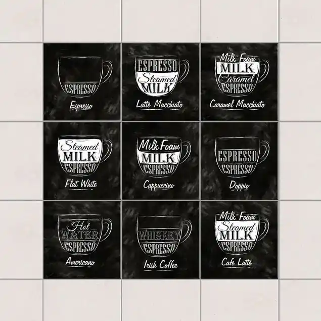 Kaffeesorten Kreidetafel Nur Für Kurze Zeit