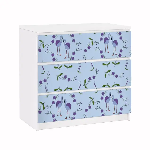 Mille Fleurs Musterdesign Blau Kostenfreie Lieferung