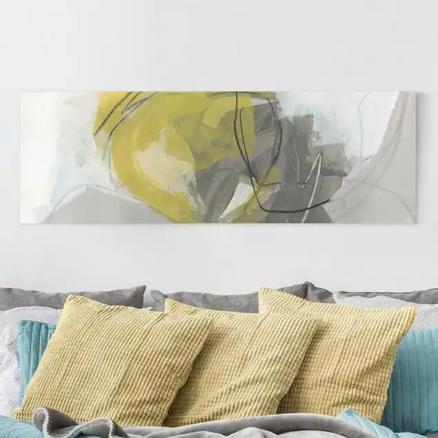 Zitronen im Nebel IV                               Leinwandbild • hergestellt in Deutschland • langlebiges Canvas mit Holzkeilrahmen • klassische Struktur Highlight