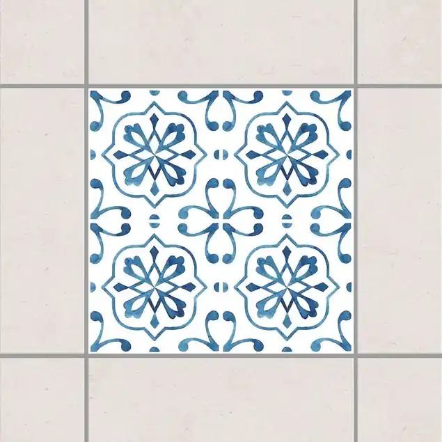 Begrenztes Angebot Blau Weiß Muster Serie No.4