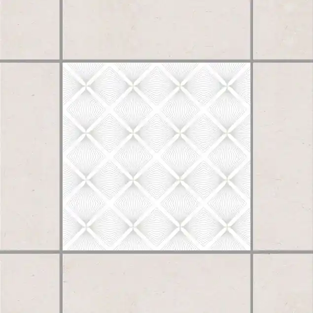 Nur Für Kurze Zeit Zartes Vintage Karo White Light Grey Grau